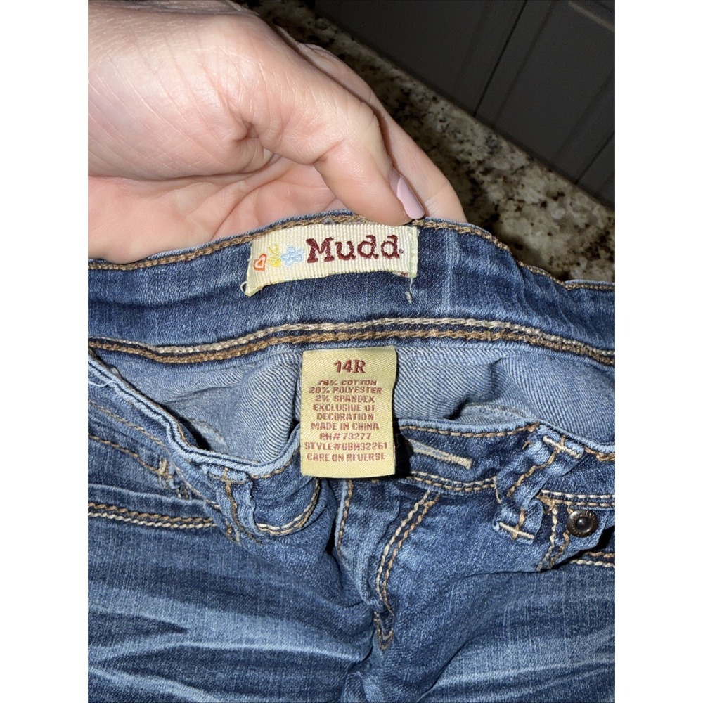 Mudd Jeans, Youth Girls Junior Size 14 Blue, Denim, Pockets, Straight Capri 5173 - Picture 10 of 11